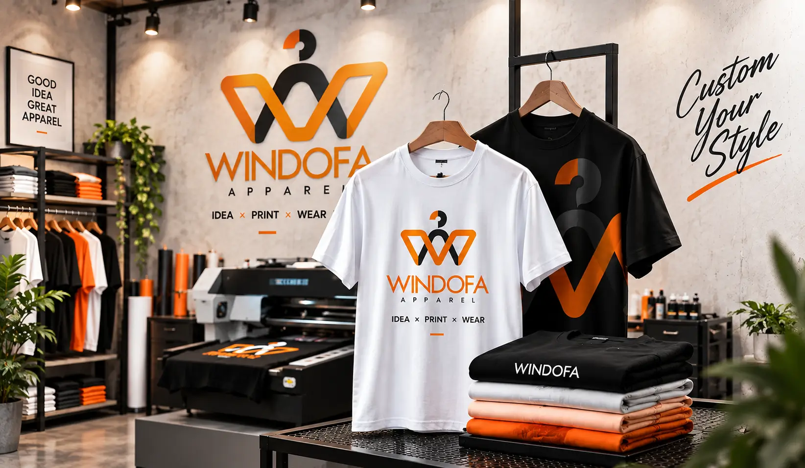 Sablon kaos custom Windofa Apparel di area produksi