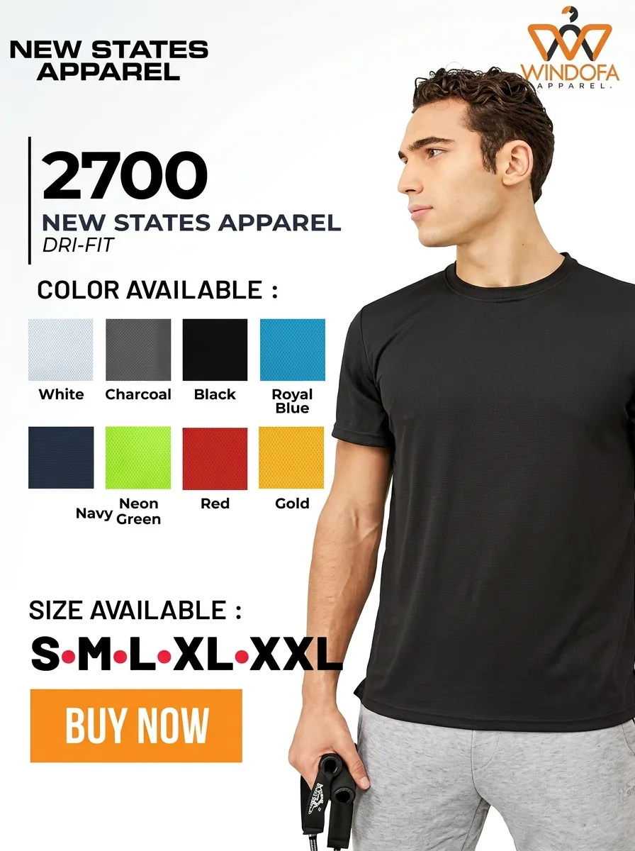Kaos Polos New States Apparel Dri-Fit T-shirt 2700