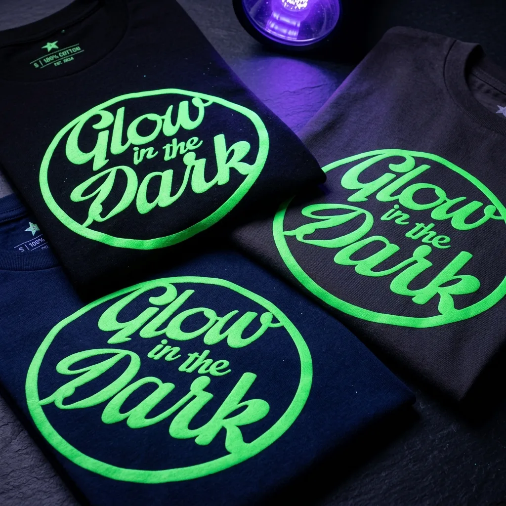 Jasa Sablon Kaos Glow In The Dark
