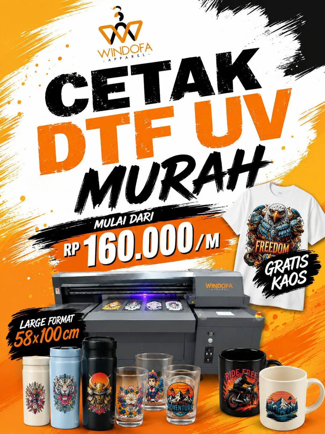 JASA PRINT CETAK STICKER DTF UV